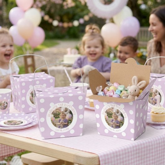 Custom First Birthday Photo Favor Box フェイバーボックス
