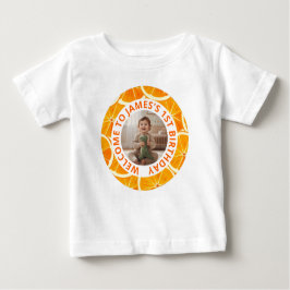 Custom First Birthday T-Shirt with Photo ベビーTシャツ