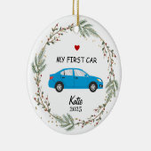 custom First Car Photo Ornament, My New Car セラミックオーナメント (右)