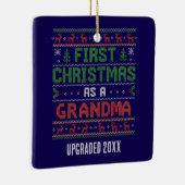 Custom FIRST CHRISTMAS AS GRANDMA セラミックオーナメント (右)