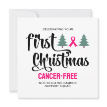 Custom FIRST CHRISTMAS Breast Cancer Free