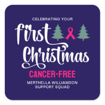 Custom FIRST CHRISTMAS Breast Cancer Free