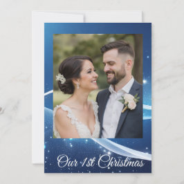 Custom First Christmas Photo Card for Couples シーズンカード