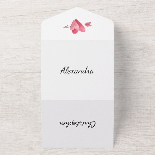 Custom First Date Proposal Tear Off オールインワン招待状 (外側)