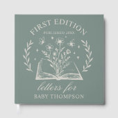 Custom First Edition Book Baby Shower Guest Book ゲストブック (正面)