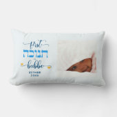 Custom FIRST HANUKKAH AS GRANDMA BUBBE Baby Photo ランバークッション (正面)