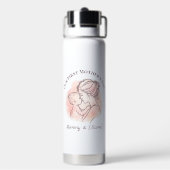 Custom First Mother’s Day Water Bottle for New Mom ウォーターボトル (背面)