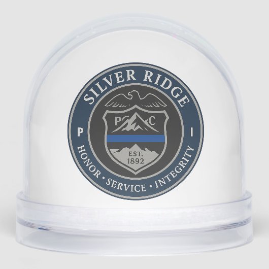Custom First Responder Support Snow Globe (正面)