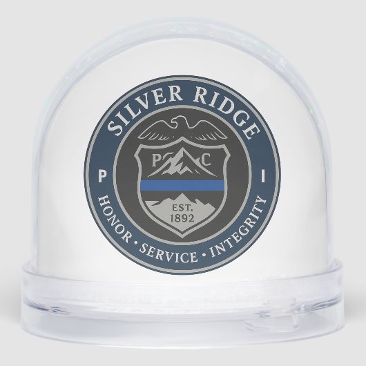 Custom First Responder Support Snow Globe (裏面)