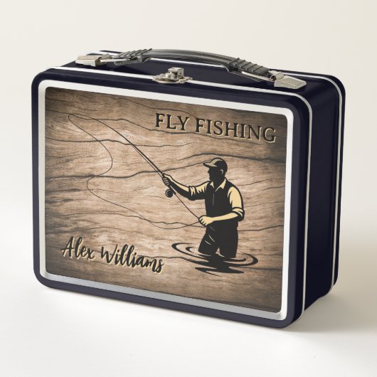 Custom Fishing Box Fishing Gift Fly Fishing Box メタルランチボックス (正面)