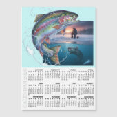 Custom Fishing Fridge Calendar 2026 / Your Photo (正面)