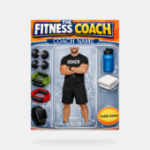 Custom Fitness Coach Photo and Name アクリルサイン (正面)