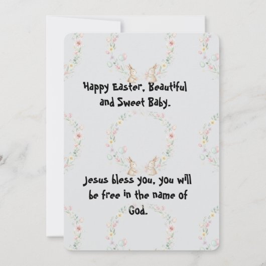 Custom Flat Photo Greeting Cards 招待状 (裏面)