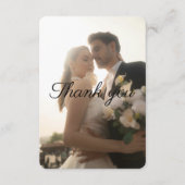 Custom Flat Wedding Thank You Card – Personalized (正面)