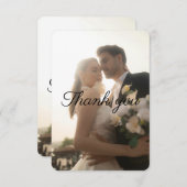 Custom Flat Wedding Thank You Card – Personalized (正面/裏面)