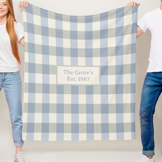 Custom Fleece Blanket Name Est Date Family Gift フリースブランケット