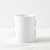 Custom Floral Alphabet Mug Birthday Gift for Wife コーヒーマグカップ (中央)
