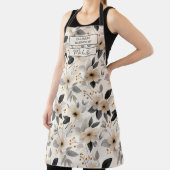 Custom Floral Apron – Culinary Science by [Name] エプロン (インサイチュ)