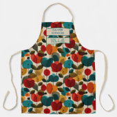 Custom Floral Apron – Culinary Science by [Name] エプロン (正面)