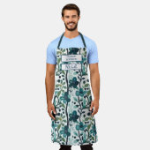 Custom Floral Apron – Culinary Science by [Name] エプロン (着用した状態)