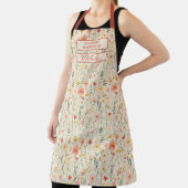 Custom Floral Apron – Culinary Science by [Name] エプロン (インサイチュ)