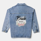 Custom Floral Bride Denim Jacket デニムジャケット (裏面)