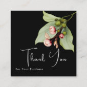 Custom Floral Business "Thank You" Insert Card スクエア名刺 (正面)