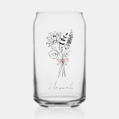 Custom Floral Can Glass For Bridesmaid ガラス缶 (正面)