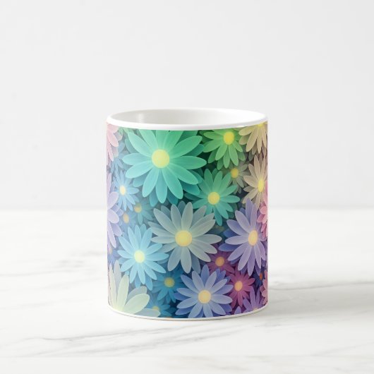 Custom Floral Design Coffee Mug コーヒーマグカップ (中央)
