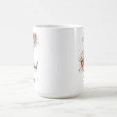 Custom Floral Initial Mug for Mom or Daughter Gift コーヒーマグカップ (中央)
