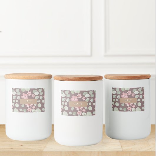 Custom floral labels, Handmade jam labels フードラベル