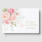 Custom Floral Memory Guest Book Keepsake ゲストブック (正面)