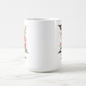 Custom Floral Monogram Gift for Daughter or Friend コーヒーマグカップ (中央)