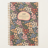 Custom Floral Monogram Weekly Monthly Planner プランナー手帳 (正面)