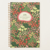 Custom Floral Monogram Weekly Monthly Planner プランナー手帳 (正面)