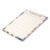 Custom Floral Monthly Calendar Notepad ノートパッド (アングル)