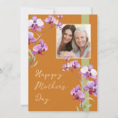 Custom Floral Mother's Day Photo card カード (正面)