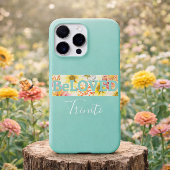 Custom Floral Pastel Blue Green Beloved Christian iPhoneケース