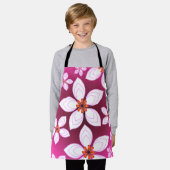 Custom floral pattern gift エプロン (着用した状態)