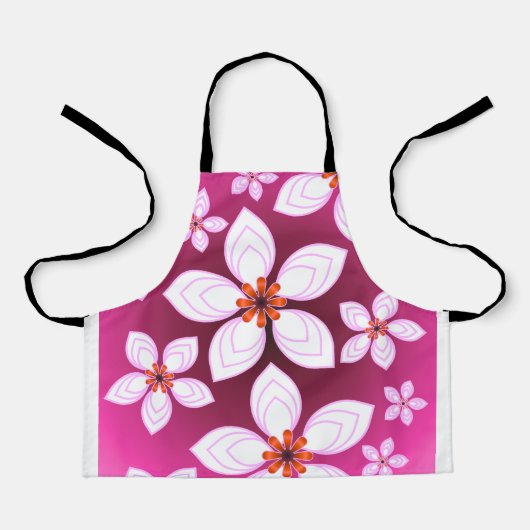 Custom floral pattern gift エプロン (正面)