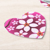 Custom floral pattern gift ペーパーコースター (アングル)