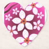 Custom floral pattern gift ペーパーコースター (正面)