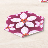 Custom floral pattern gift ペーパーコースター (アングル)