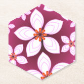 Custom floral pattern gift ペーパーコースター (正面)