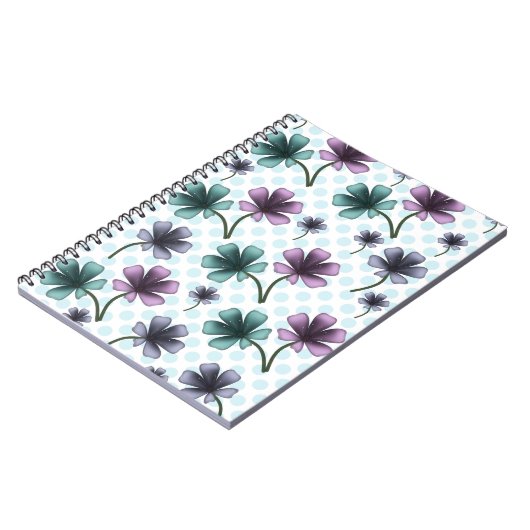 Custom floral pattern gift iPhone / iPad case ノートブック (左側)