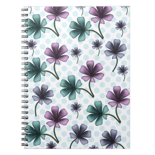 Custom floral pattern gift iPhone / iPad case ノートブック (正面)