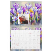 Custom Floral Photo Calendar Personalized Flower  カレンダー (1月 2026)