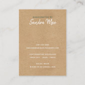 Custom Floral Roses Gold Art Jewelry Display Card 名刺 (裏面)