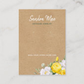 Custom Floral Roses Gold Art Jewelry Display Card 名刺 (正面)