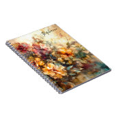 Custom Floral Watercolor Notebook Journal ノートブック (右側)